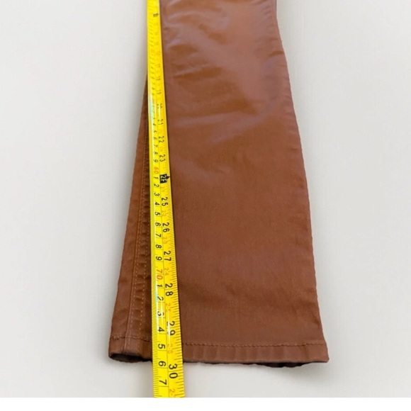 WHBM high rise skinny brown faux leather pants. Size 6 - Picture 7 of 9